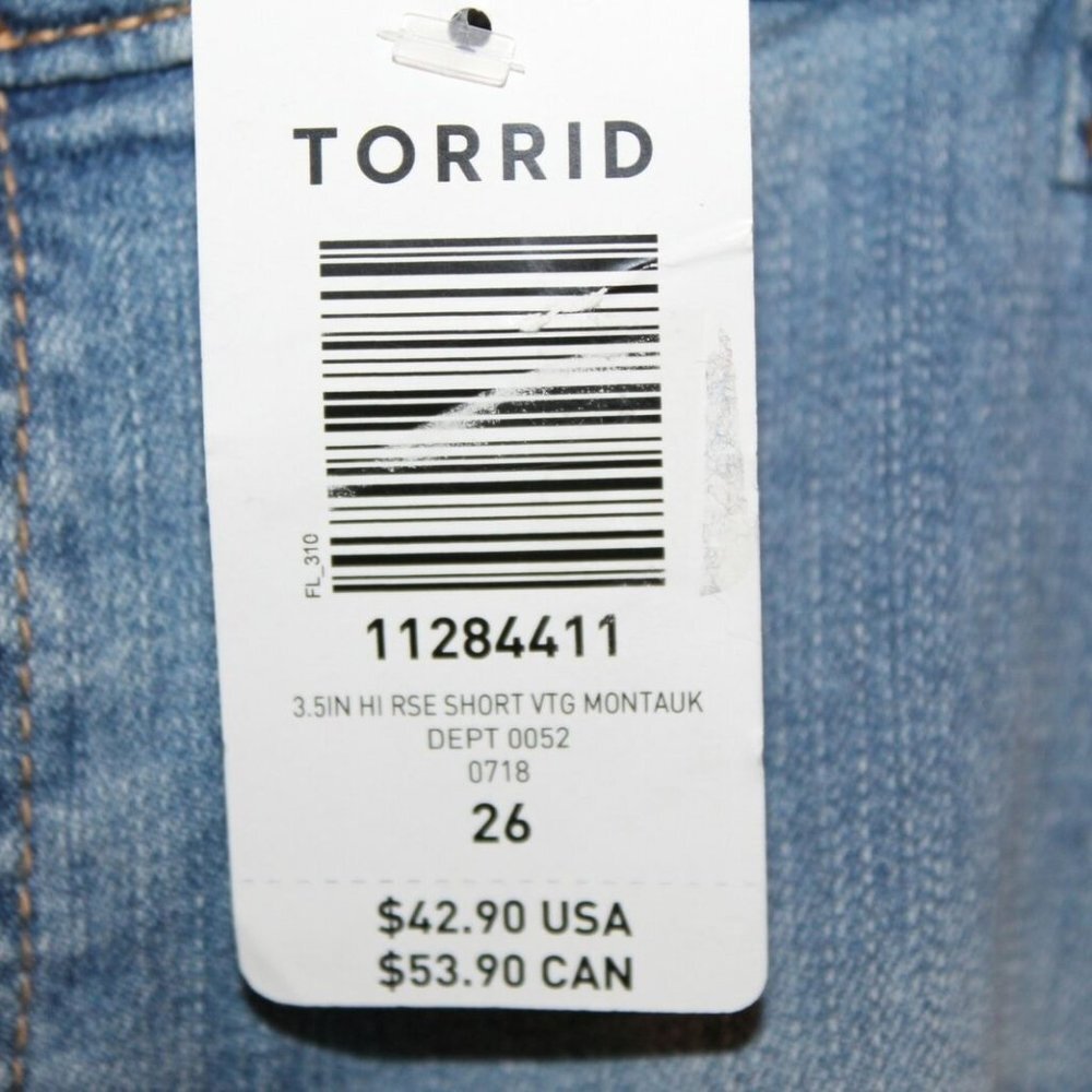 ✨2/$20 NWT Torrid Hi Rise Montauk Jean Shorts HW7075 - Picture 4 of 7
